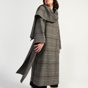 Rodebjer Virgo Oversized Coat with Scarf